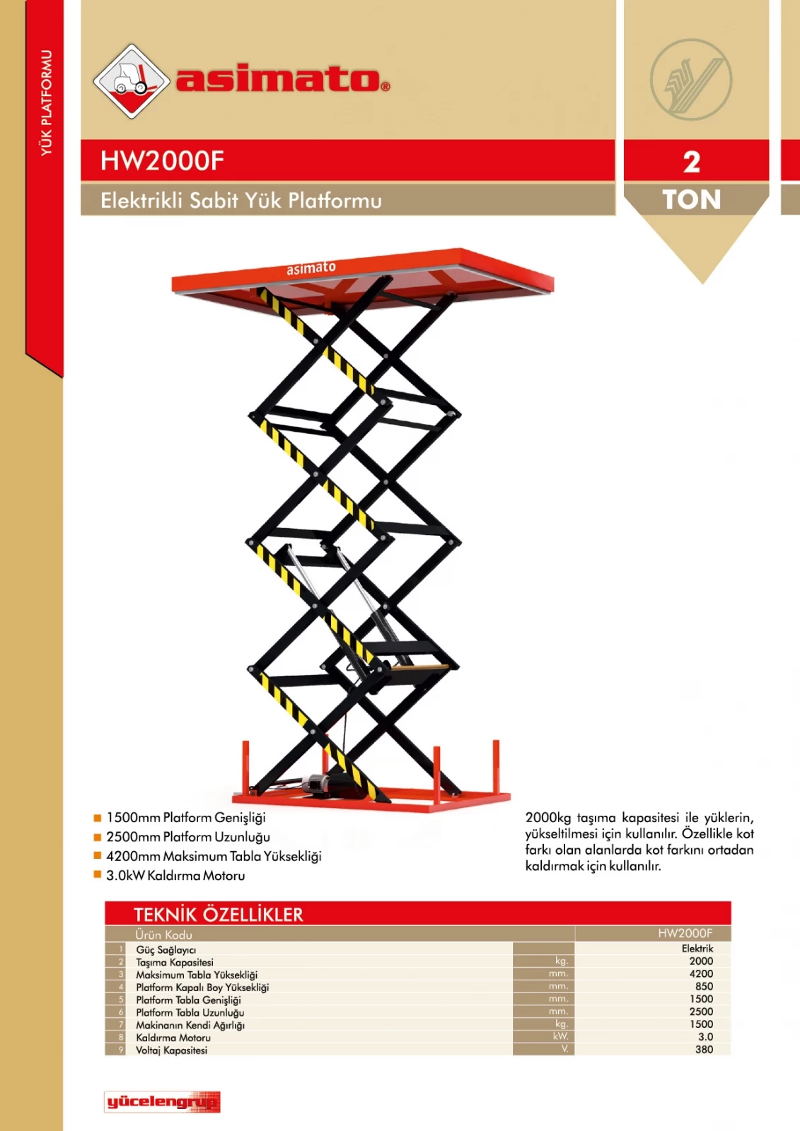 HW2000F Sabit Yük Platformu